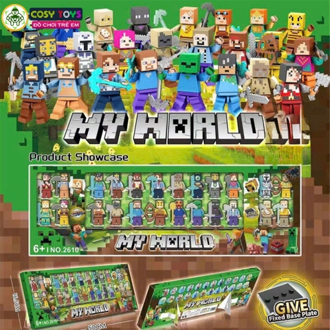 Đồ chơi xếp hình lắp ráp các nhân vật my.c.raft với 24 mẫu cho bé