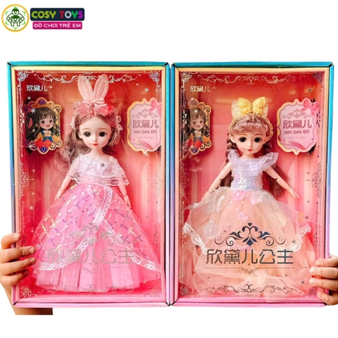 Đồ chơi búp bê công chúa mặc váy size lớn, có khớp tay chuyển động được cho bé