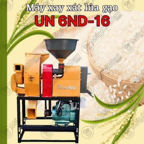 Máy xay xát lúa gạo đầu nghiền búa UN 6ND-16