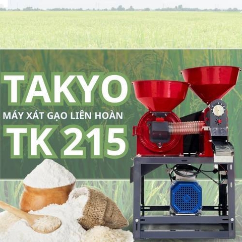 Máy xát gạo liên hoàn Takyo TK 215