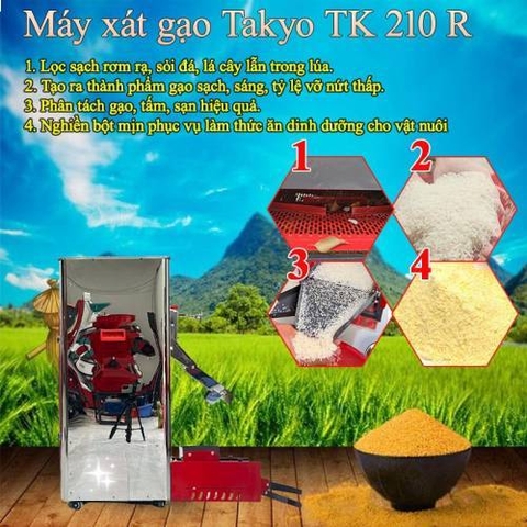 Máy xát gạo Takyo TK 210 R