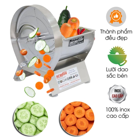 Máy thái lát củ quả inox quay tay