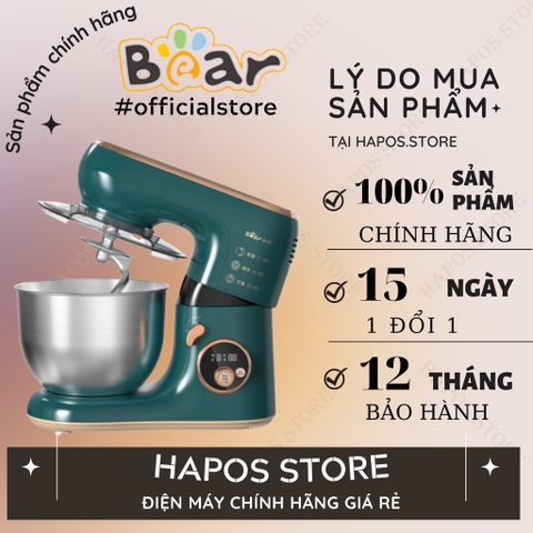 QT - Máy đánh trứng trộn bột đánh kem bơ-có hẹn giờ để bàn tự động đa năng Bear SJJ-B10W5 , BH 12 tháng - Cheapmall BearB03V1