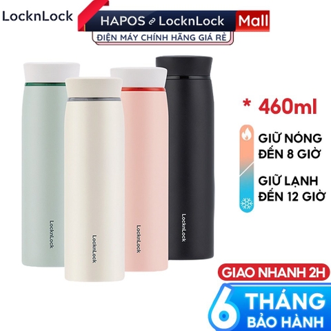 ONL - Bình giữ nhiệt LocknLock Feather Light Ring LHC4244 460ml có khay  lưới lọc trà - Chính hãng Bảo hành 6 tháng - HAPOS Hồng LHC4244PIK