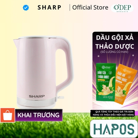Bình đun siêu tốc Sharp 1.7 lít EKJ-17EVPS-PK Bảo Hành 12 Tháng - HAPOS HSA EKJ-17EVPS-PK