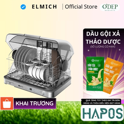 Máy sấy bát Elmich DDE-3907, 2 tầng chứa, 4 tính năng sấy, công nghệ khử trùng bằng tia UV, hàng chính hãng - HAPOS HSA DDE-3907