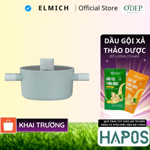 Chảo phủ sứ an toàn Elmich Verona EL-5968SK nhiều size, dùng được mọi bếp , Hàng chính hãng - HAPOS HOF 28cm EL-5968SK28