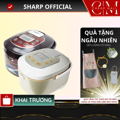 Nồi cơm điện tử Sharp lòng dày 4mm 1.8 Lít, nấu cơm ngon, có xửng hấp, chống dính KS-TH18-RD - CHEAPMALL SOUNDCORE KS-TH18-RD
