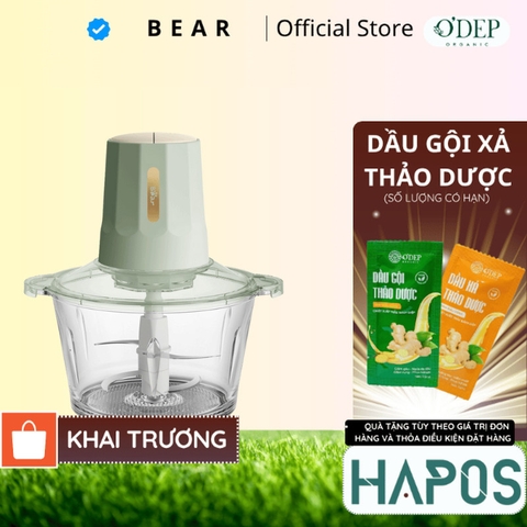 Máy xay thực phẩm đa năng Bear QSJ-U03B5 - Dung tích 2L, 2 mức độ xay - HAPOS HOF
