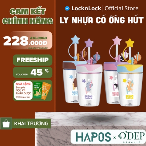 Ly nước nhựa Dream Catcher Lock&Lock Tritan Bottle 520ml - ABF779 - HAPOS LOF Hồng - ABF779PIK