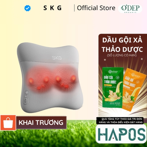 Gối massage lưng và cổ đa năng SKG VS500 chườm nóng 2 mặt - HAPOS HOF