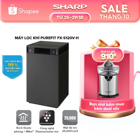 Máy lọc không khí Sharp Purefit FX-S120V-H Chính hãng - HAPOS HEL 84m2 - S120 Trắng