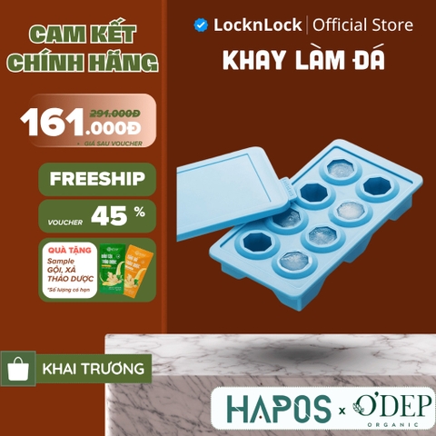 Khay làm đá LocknLock Silicone Ice Tray SLX167BLU - HAPOS LOF