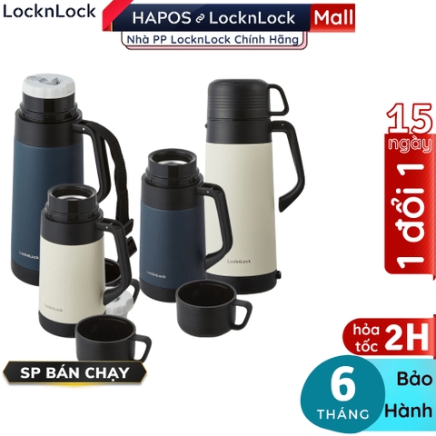 ONL - Bình giữ nhiệt LocknLock cỡ đại LHC1484 1,2L và LHC1485 1,8L có quai xách, nắp làm cốc Chính Hãng - HAPOS MALL OFFICIAL LHC1485