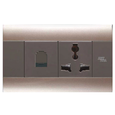 Ổ cắm 3 chấu và ổ cắm điện thoại