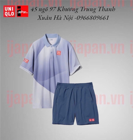 Bộ quần áo thể thao tennis, pickleball, gofl chính hãng Uniqlo Nishikori Us open 2023 - 458043