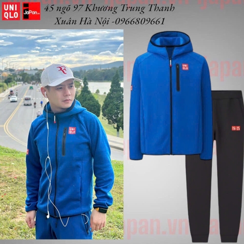 Bộ quần áo nỉ thể thao tennis, pickleball chính hãng Uniqlo nam Ultra Stretch -149910-67