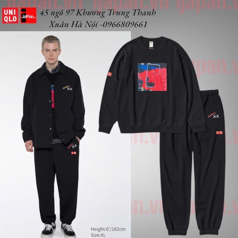 BỘ nỉ thể thao KAWS + Warhol tennis, pickleball chính hãng UniqIo -476120-476119