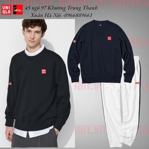 Bộ quần áo nỉ thể thao tennis, pickleball chính hãng Uniqlo chui đầu cổ tròn - 469926