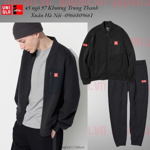 Bộ quần áo nỉ thể thao tennis ,pickleball chính hãng Uniqlo nam 2025 Ultra Stretch - 472174-09