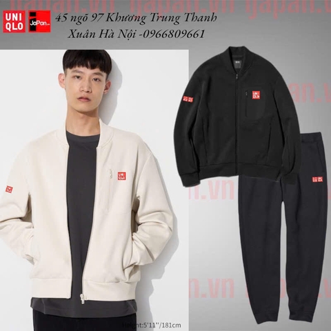 Bộ quần áo nỉ thể thao tennis, pickleball chính hãng Uniqlo 2025 nam Ultra Stretch - 472174-30