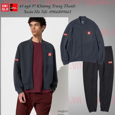 Bộ quần áo nỉ thể thao tennis ,pickleball chính hãng Uniqlo nam 2025 Ultra Stretch - 472174-08