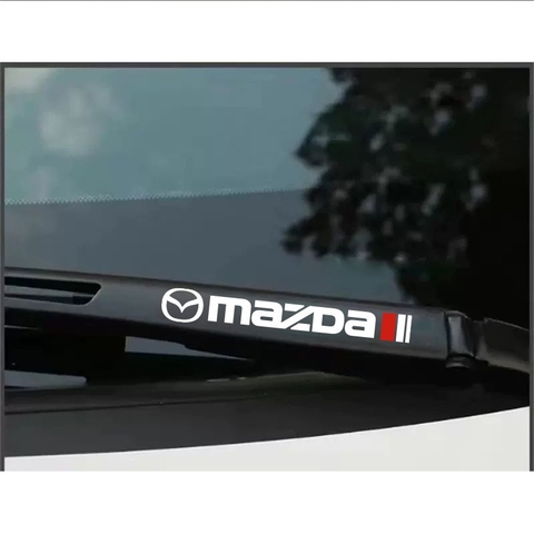 Bộ 2 miếng decal logo dán trang trí gạt nước ô tô
