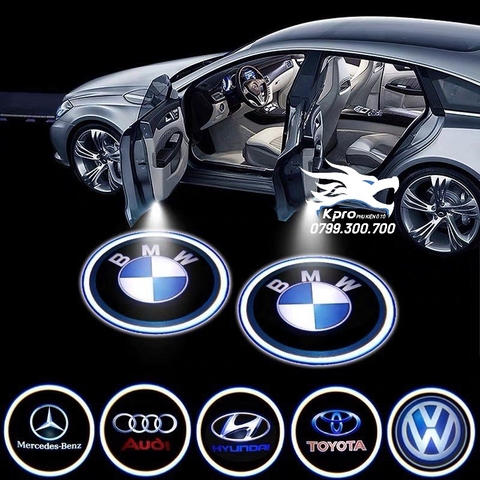 Bộ 2 đèn led logo gắn cửa ô tô