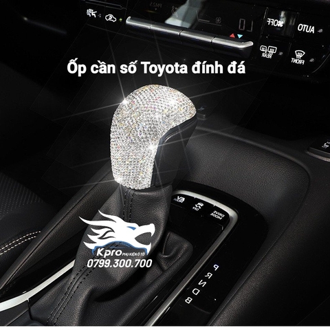 Ốp cần số đính đá Toyota