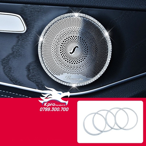 Bộ 4 vòng loa đính đá Mercedes C200, C300, GLC, E200, E250, E300