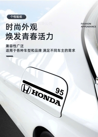 Decal nắp xăng ô tô có logo