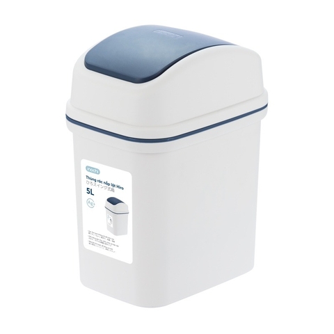 Thùng rác nắp lật Hiro 5L (loại kèm ruột)