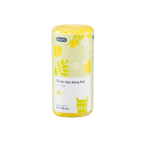 Túi rác tiện dụng Soji 25L x 28 túi (Size M) Hương Chanh