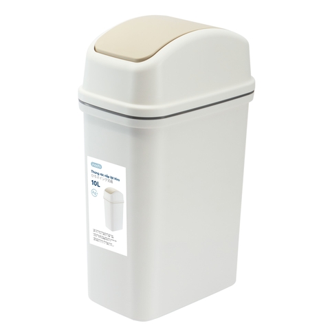 Thùng rác nắp lật Hiro 10L (loại kèm ruột)