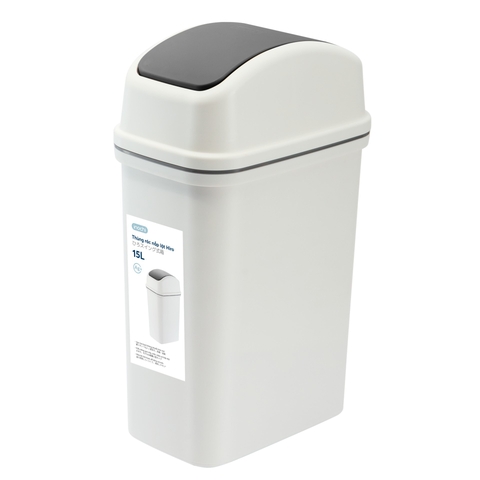 Thùng rác nắp lật Hiro 15L (loại kèm ruột)