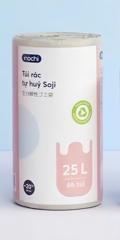 Túi rác tự huỷ Soji 25L x 46 túi (Túi miệng lượn sóng)