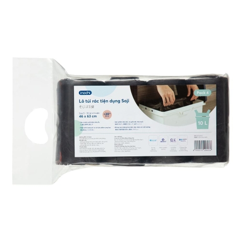 Lô túi rác tiện dụng Soji 4 x 10L