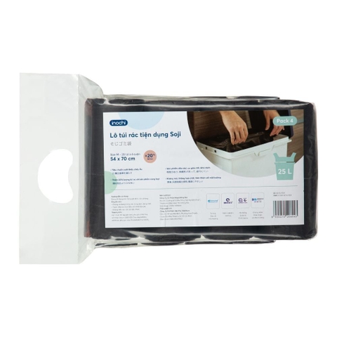 Lô túi rác tiện dụng Soji 4 x 25L