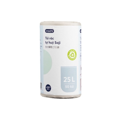Túi rác tự huỷ Soji 25L x 50 túi (Túi miệng bằng)