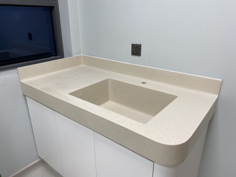 Chậu đá nguyên khối solid surface Hàn Quốc