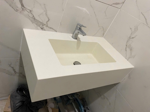 Chậu đá nguyên khối solid surface Hàn Quốc