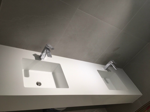 Chậu rửa solid surface korean liền khối