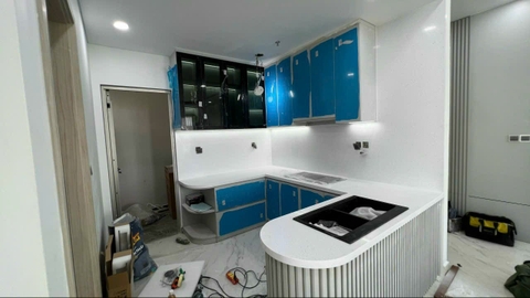 Mặt bếp sang trọng hơn khi sử dụng đá solid surface korean Sagita