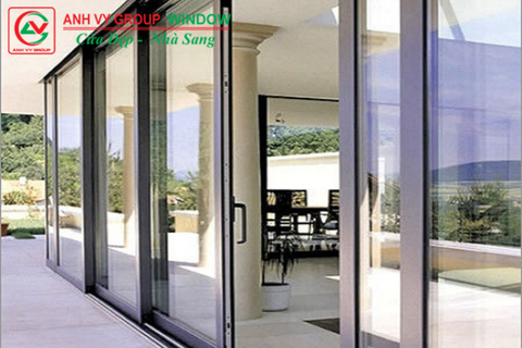 Cửa đi mở 3 cánh 3 ray PMA