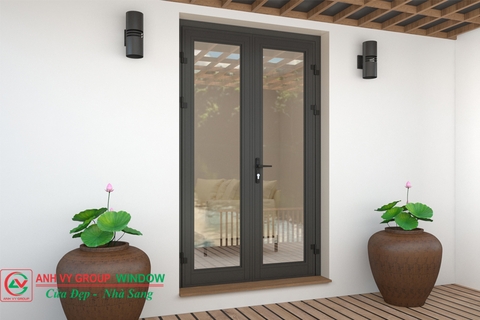 Cửa đi mở quay nhôm Xingfa 2