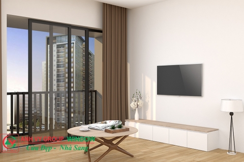 Cửa đi mở trượt 3 cánh nhôm Xingfa