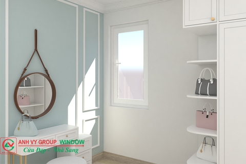 Cửa sổ mở quay 1 cánh nhôm PMA