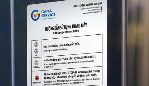 Bảng HDSD thang máy