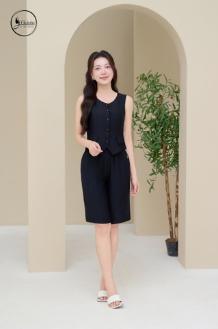 Sét bộ quần lửng áo sát nách màu đen