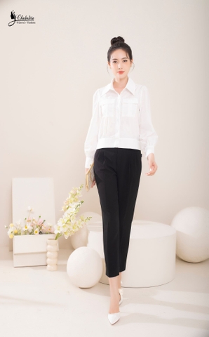 Quần baggi 1 ly màu đen